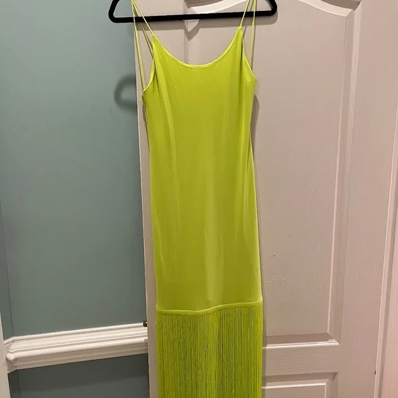 ALICE & OLIVIA CIRTON FRINGE DRESS - Picture 2 of 4